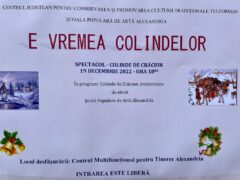 Spectacolul „E vremea colindelor” al Scolii Populare de Arta Alexandria
